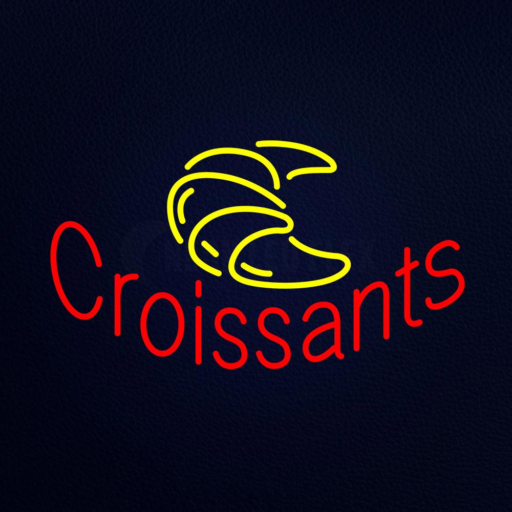 Red Croissants Animated Neon Flex Sign