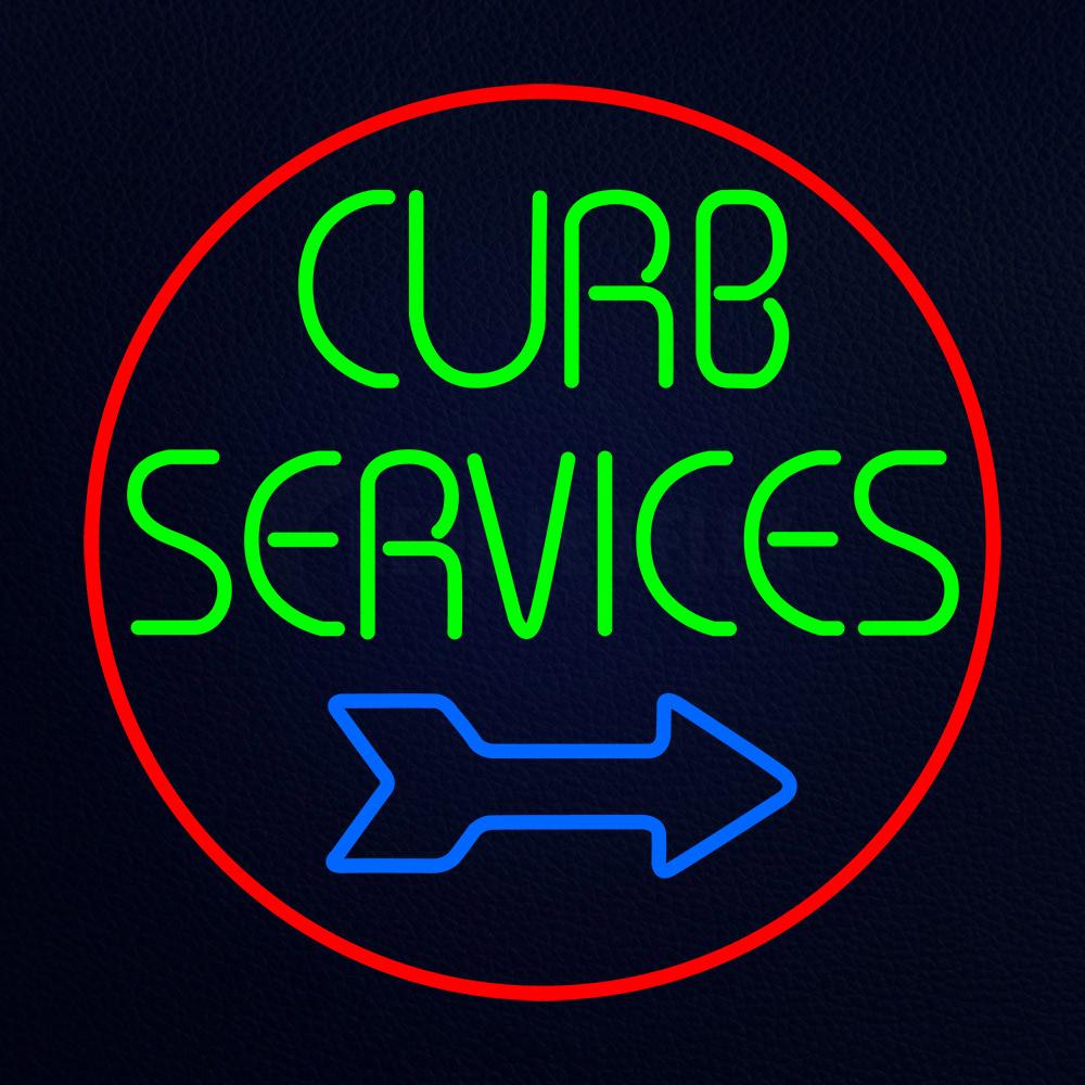 Red Curb Service Neon Flex Sign