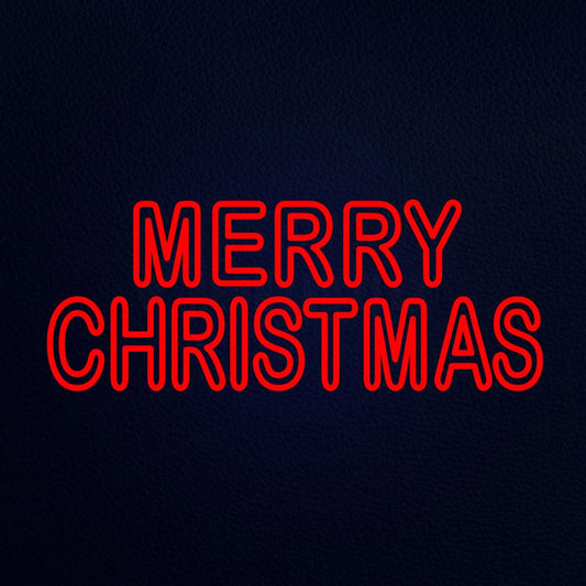 Red Double Stroke Merry Christmas Neon Flex Sign