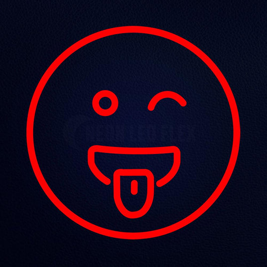 Red Funny Emoji Neon Flex Sign