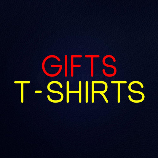 Red Gifts Yellow Tshirts Neon Flex Sign