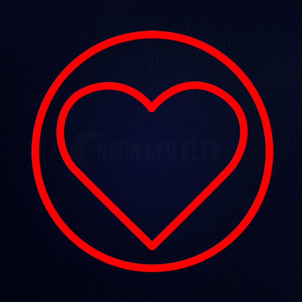 Red Heart Emoji Neon Flex Sign