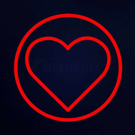 Red Heart Emoji Neon Flex Sign