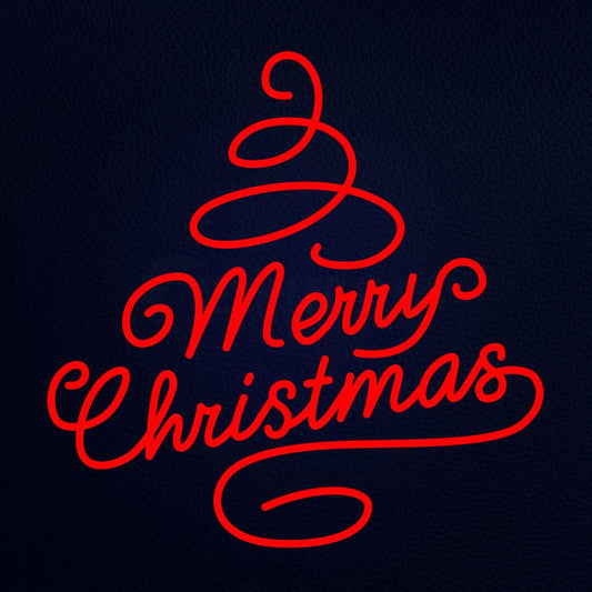 Red Merry Christmas Neon Flex Sign