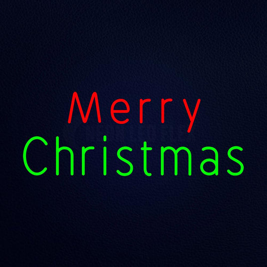 Red Merry Green Christmas Neon Flex Sign