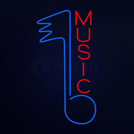 Red Music Blue Note Neon Flex Sign