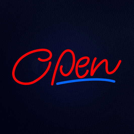 Red Open Neon Flex Sign