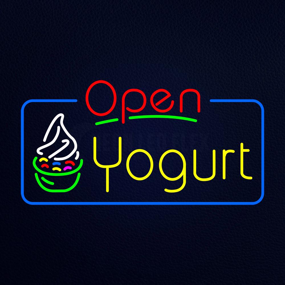 Red Open Yogurt Neon Flex Sign