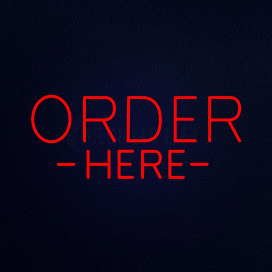 Red Order Here Neon Flex Sign