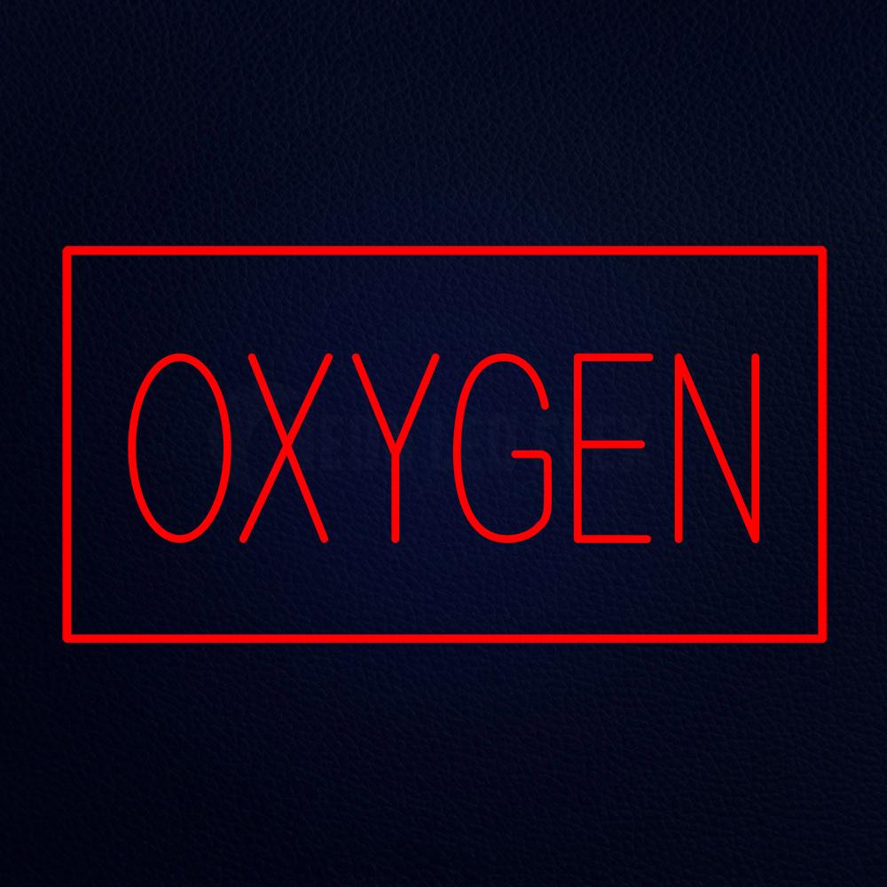 Red Oxygen Red Border Neon Flex Sign