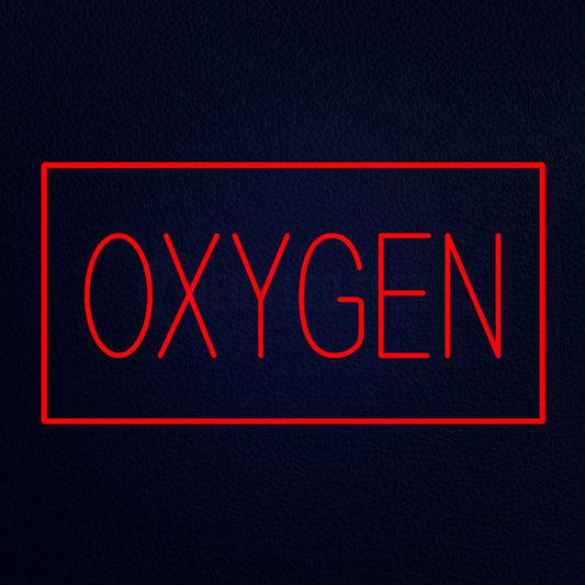 Red Oxygen Red Border Neon Flex Sign