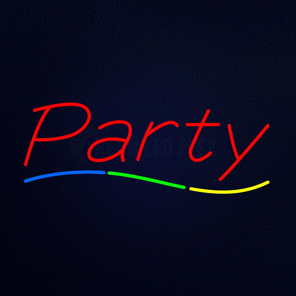 Red Party Neon Flex Sign