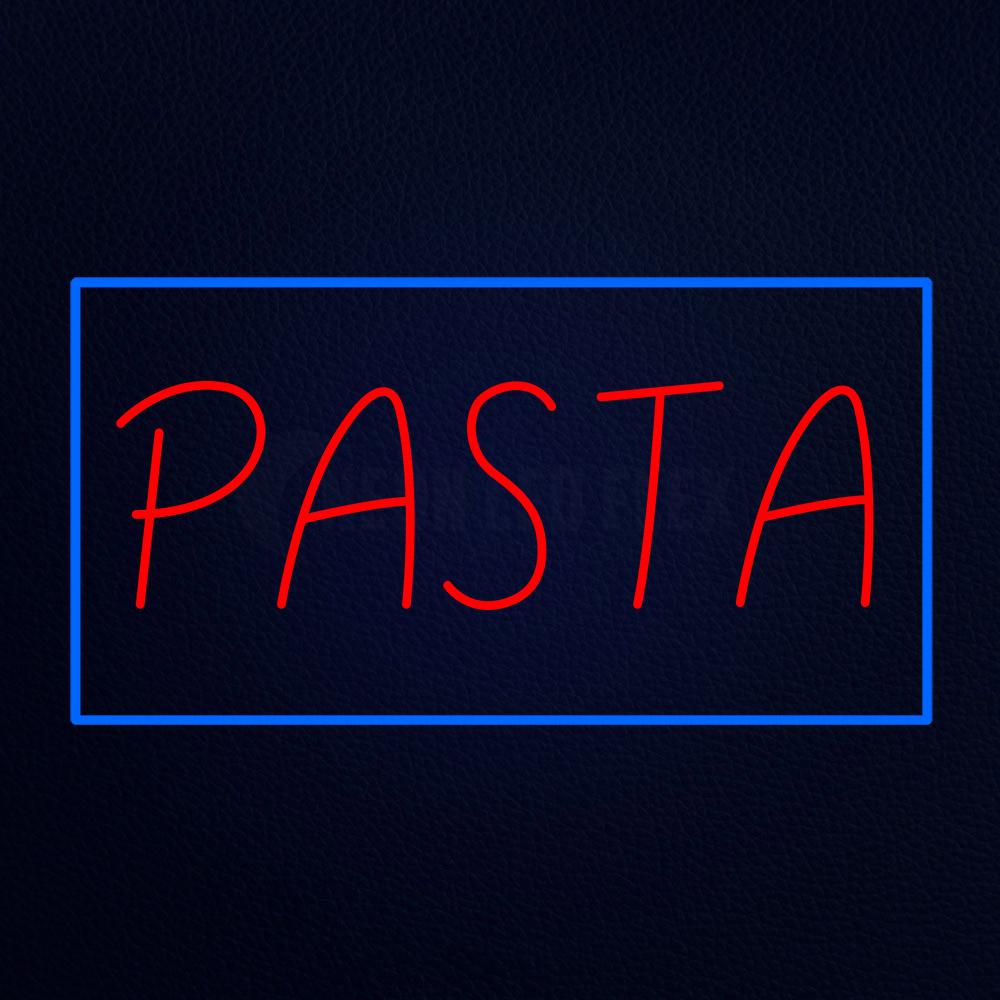 Red Pasta Blue Border Neon Flex Sign