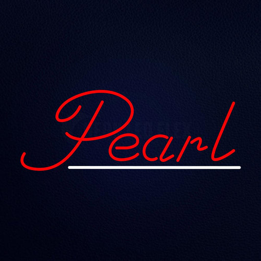 Red Pearl White Line Neon Flex Sign