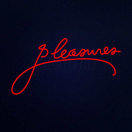 Red Pleasure Neon Flex Sign