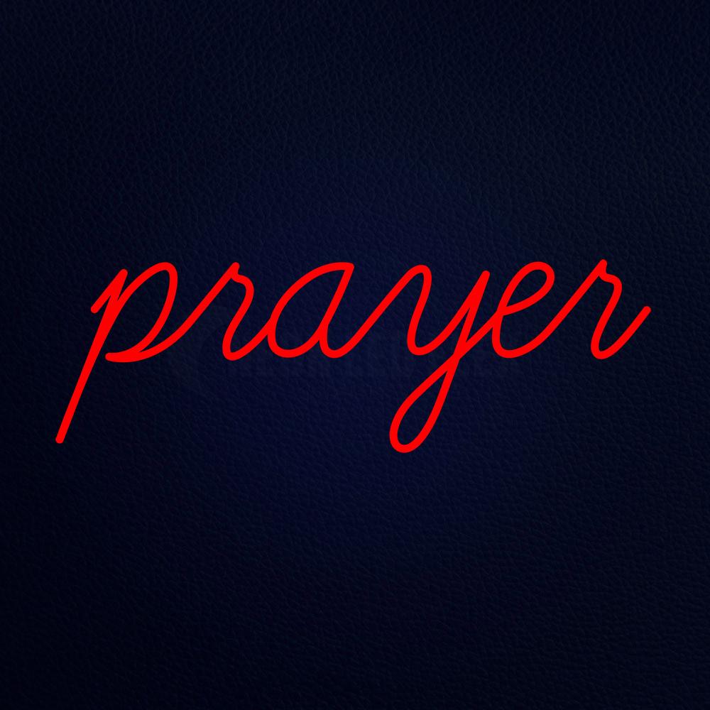 Red Prayer Neon Flex Sign