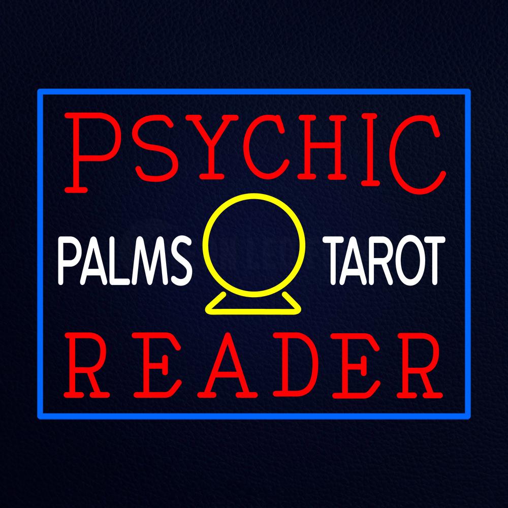 Red Psychic Reader White Palms Tarot Neon Flex Sign