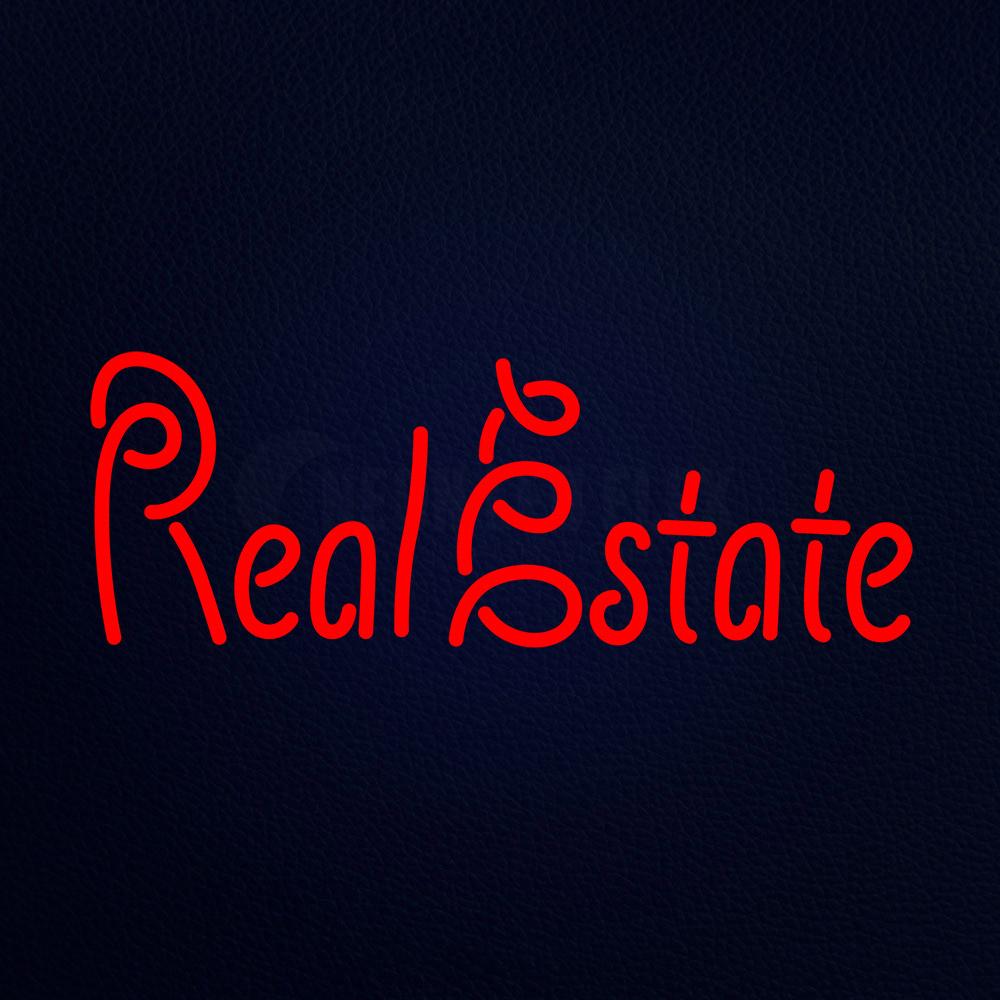 Red Real Estate Neon Flex Sign