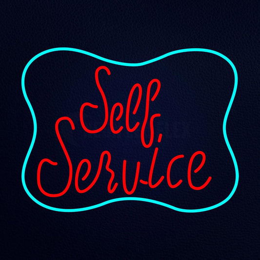 Red Self Service Neon Flex Sign