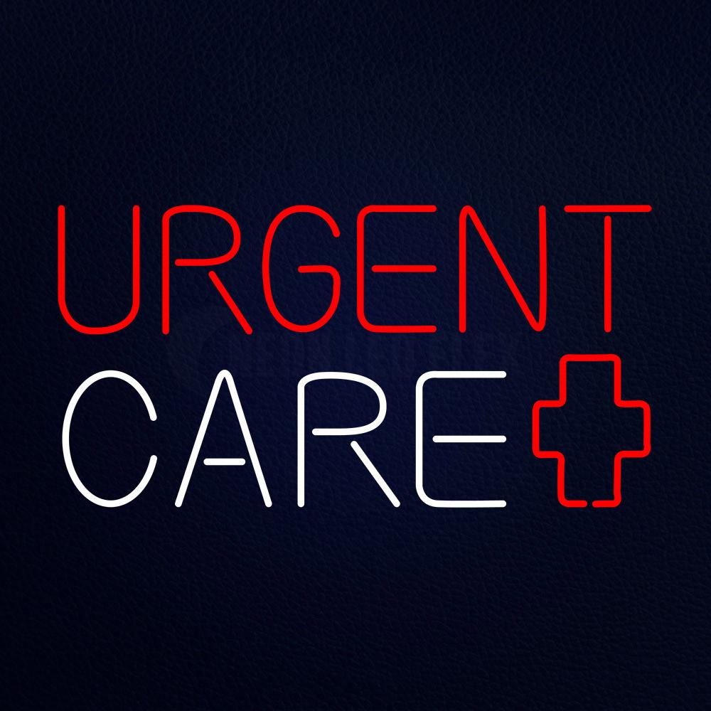 Red Urgent Care Plus Logo Neon Flex Sign