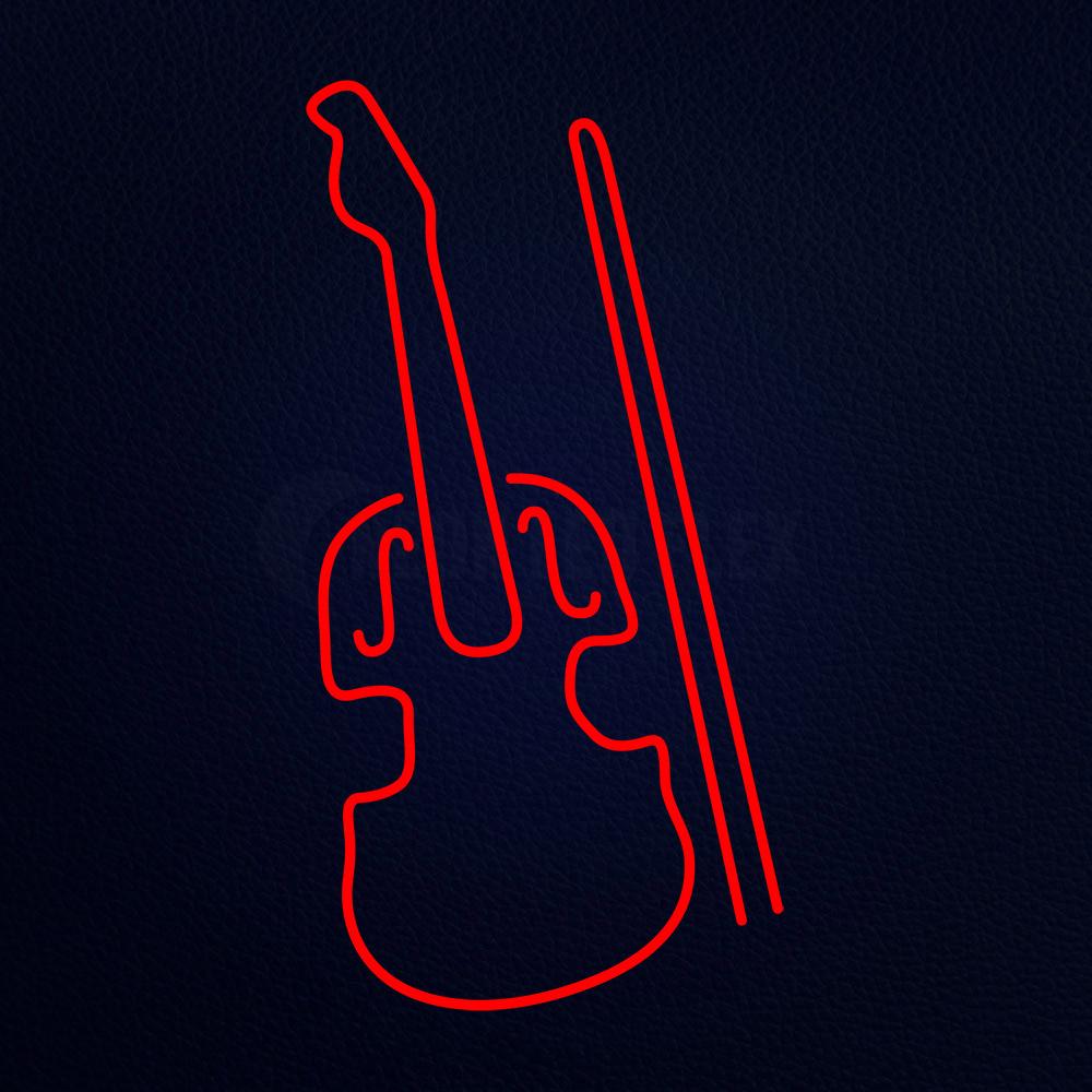 Red Violin Logo Neon Flex Sign