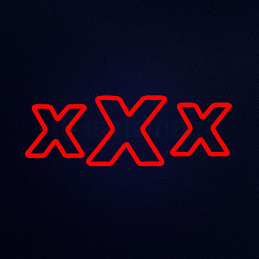 Red Xxx With Arrow Neon Flex Sign