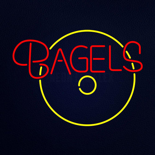 Round Bagels Neon Flex Sign