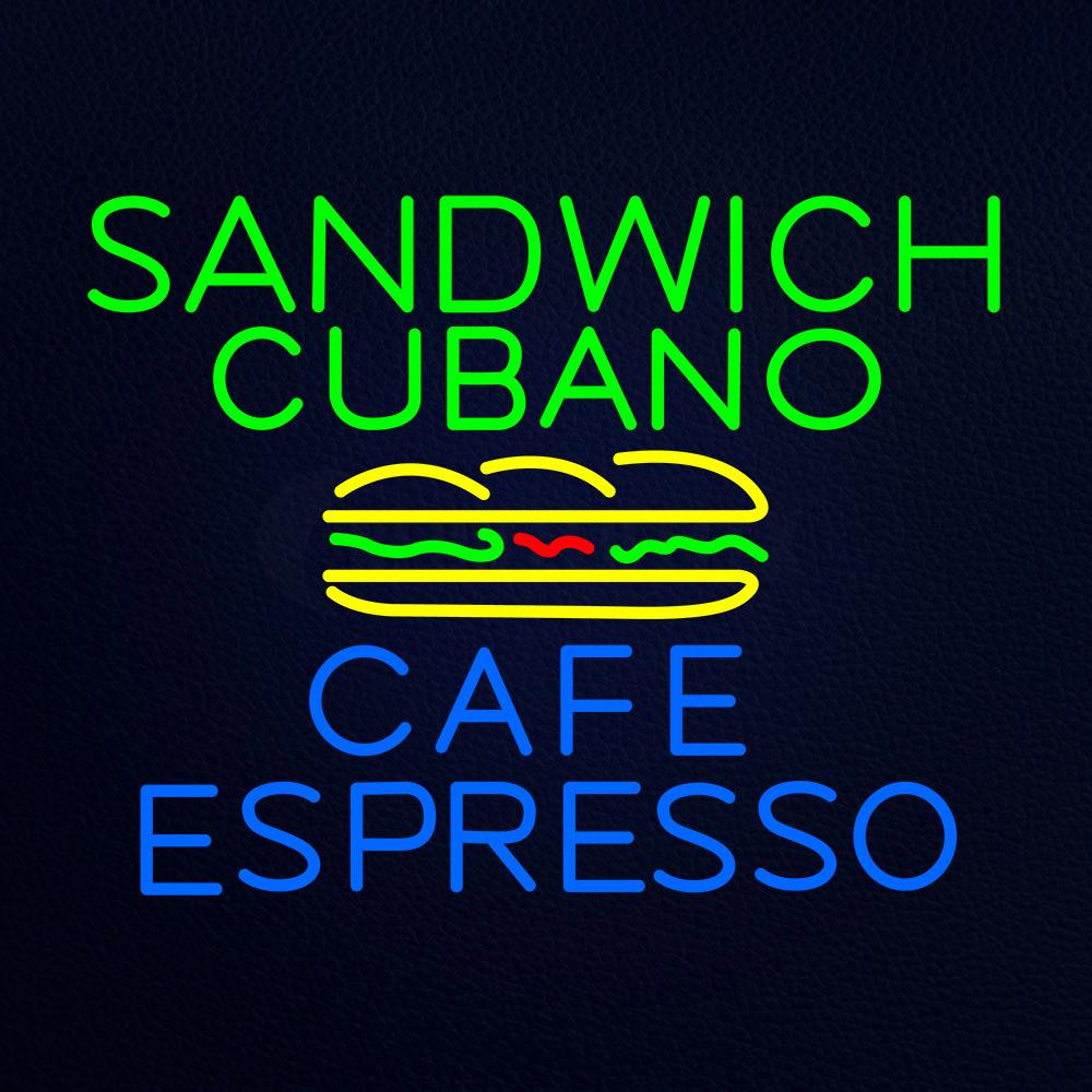 Sandwich Cubano Cafe Espresso Neon Flex Sign