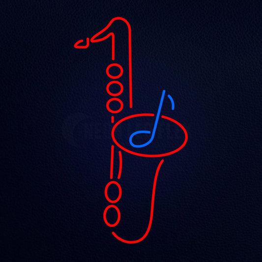 Saxophone Logo Neon Flex Sign