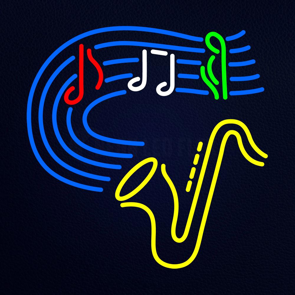 Saxophone Musical Note Neon Flex Sign