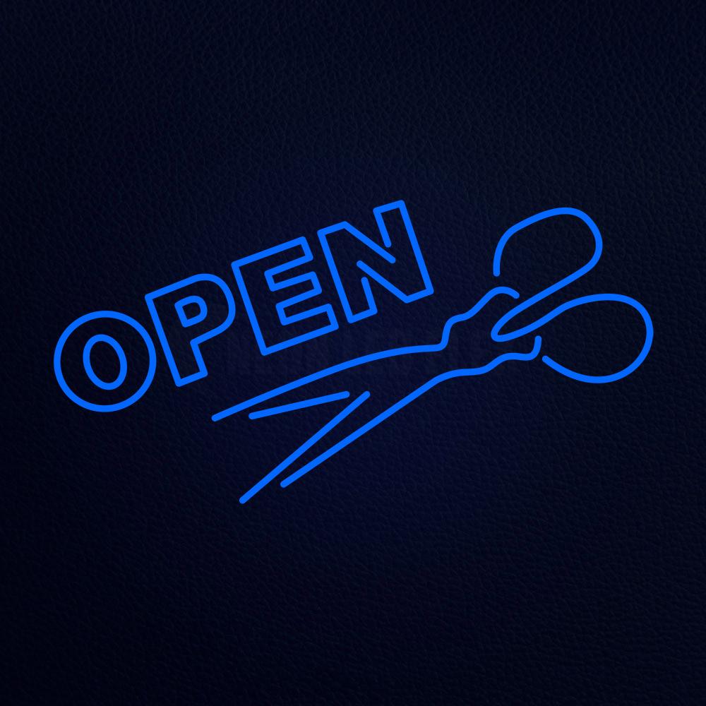 Scissor Open Neon Flex Sign