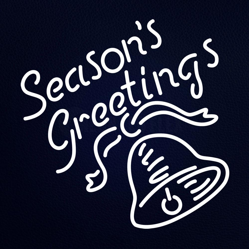 Seasons Greetings With Bell Neon Flex Sign