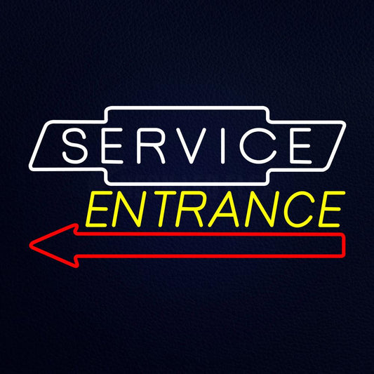 Service Entrance Neon Flex Sign