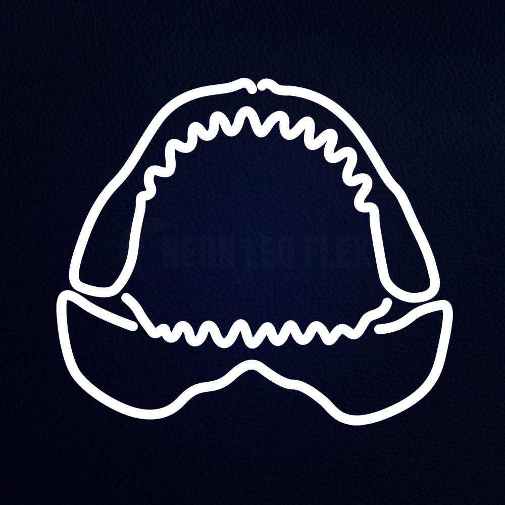 Shark Jaw Bone Teeth Neon Flex Sign