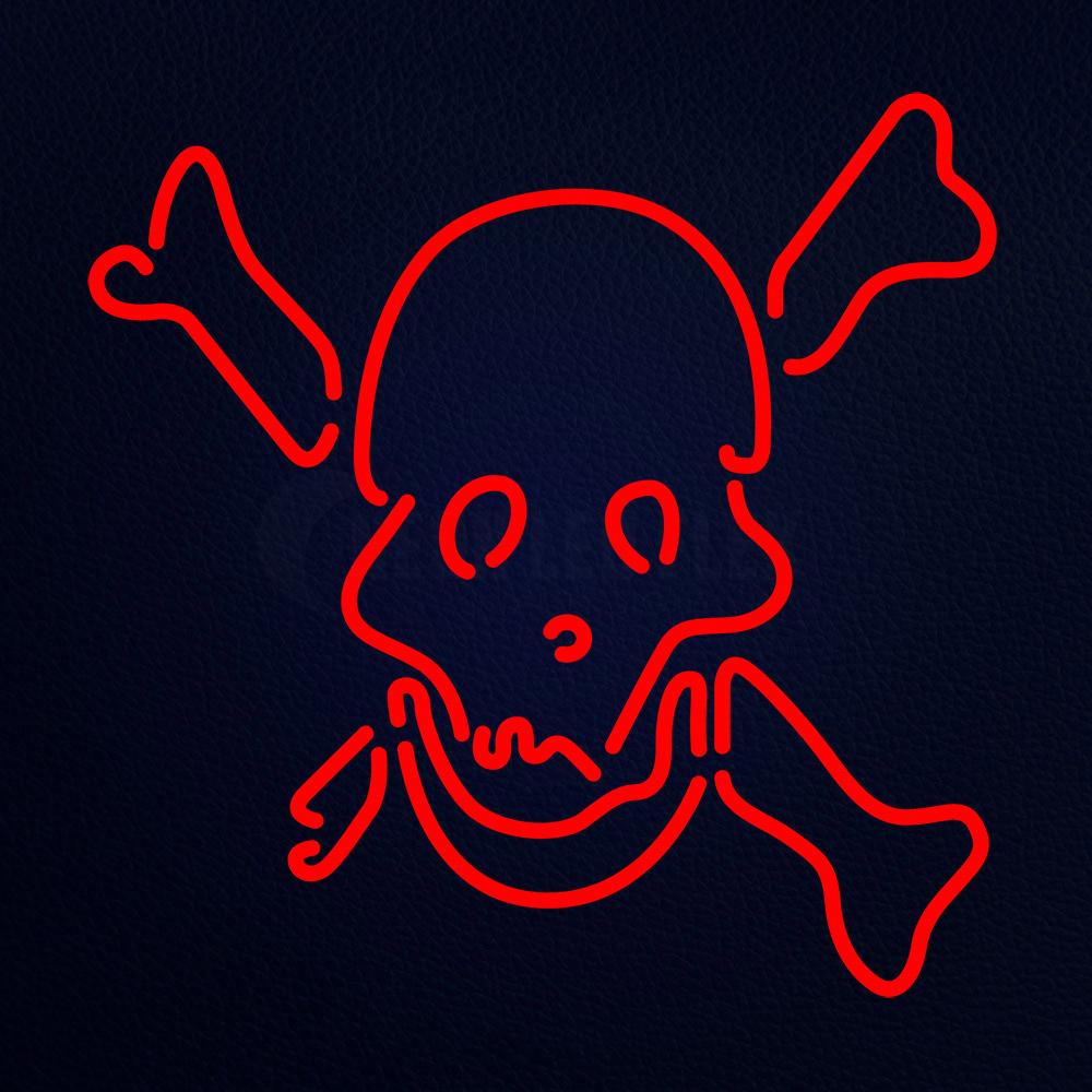 Skull Bones Neon Flex Sign