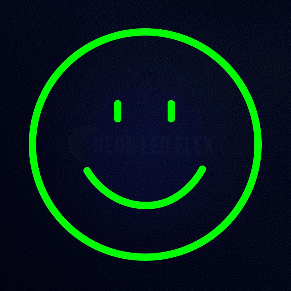 Smile Green Emoji Neon Flex Sign