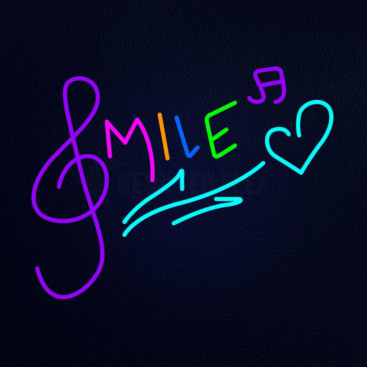 Smile Heart Neon Flex Sign