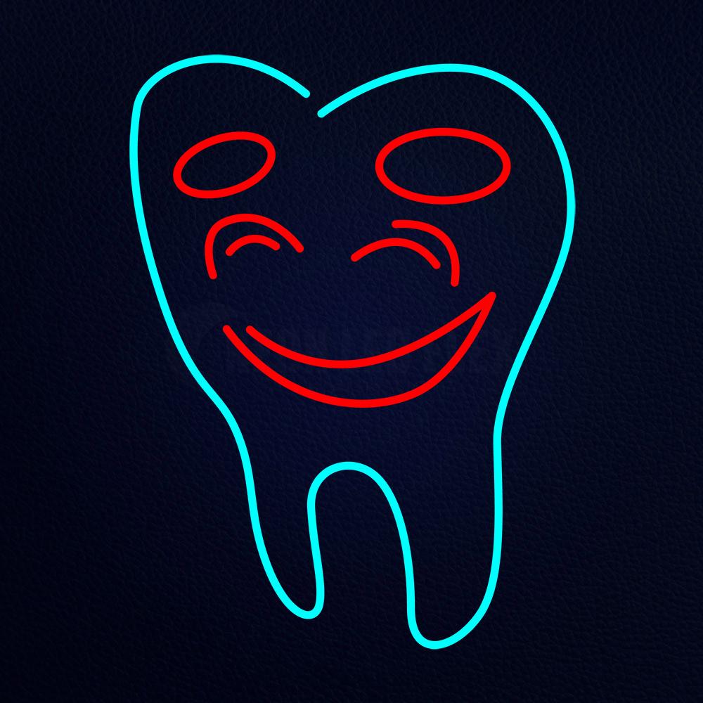 Smiley Teeth Logo Neon Flex Sign