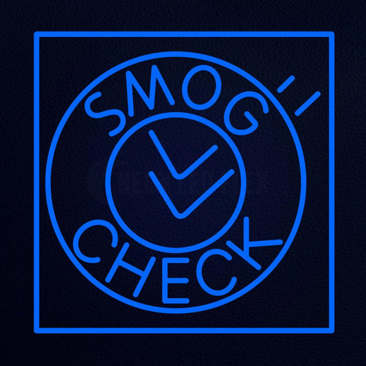 Smog Check Circle Neon Flex Sign