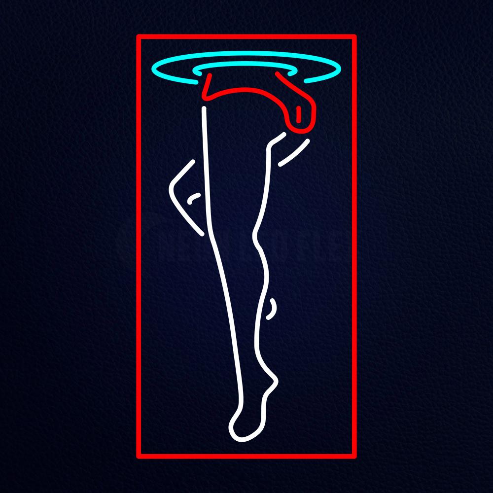 Strip Girl Leg Logo Neon Flex Sign