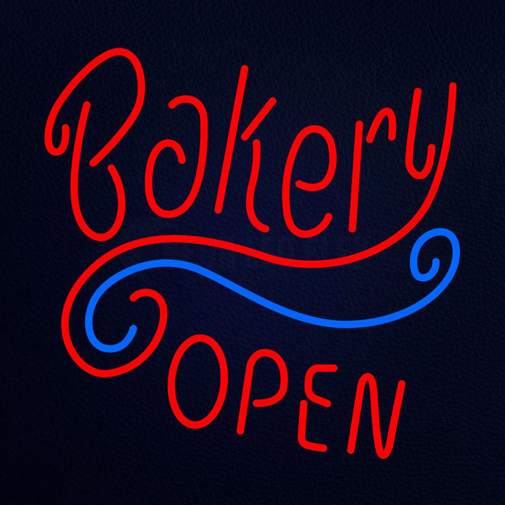 Stylish Bakery Open Neon Flex Sign