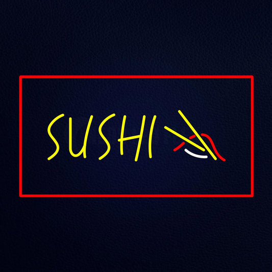 Sushi Rectangle Red Neon Flex Sign