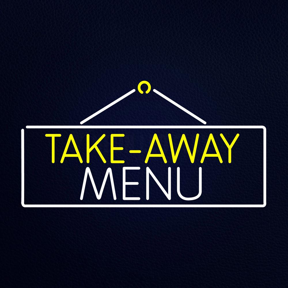 Take Away Menu Neon Flex Sign