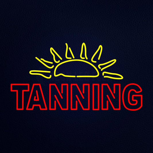 Tanning With Sun Rays Neon Flex Sign