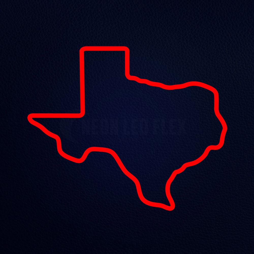 Texas State Map Neon Flex Sign