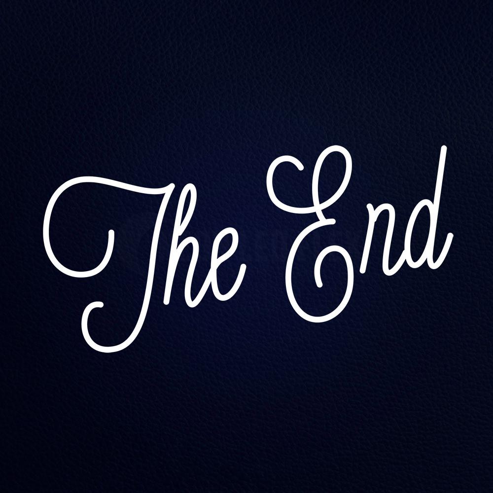 The End Neon Flex Sign