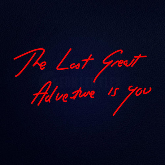 The Last Great Adveture is You Neon Flex Sign