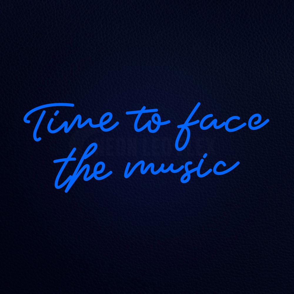 Time to Face the Music Neon Flex Sign