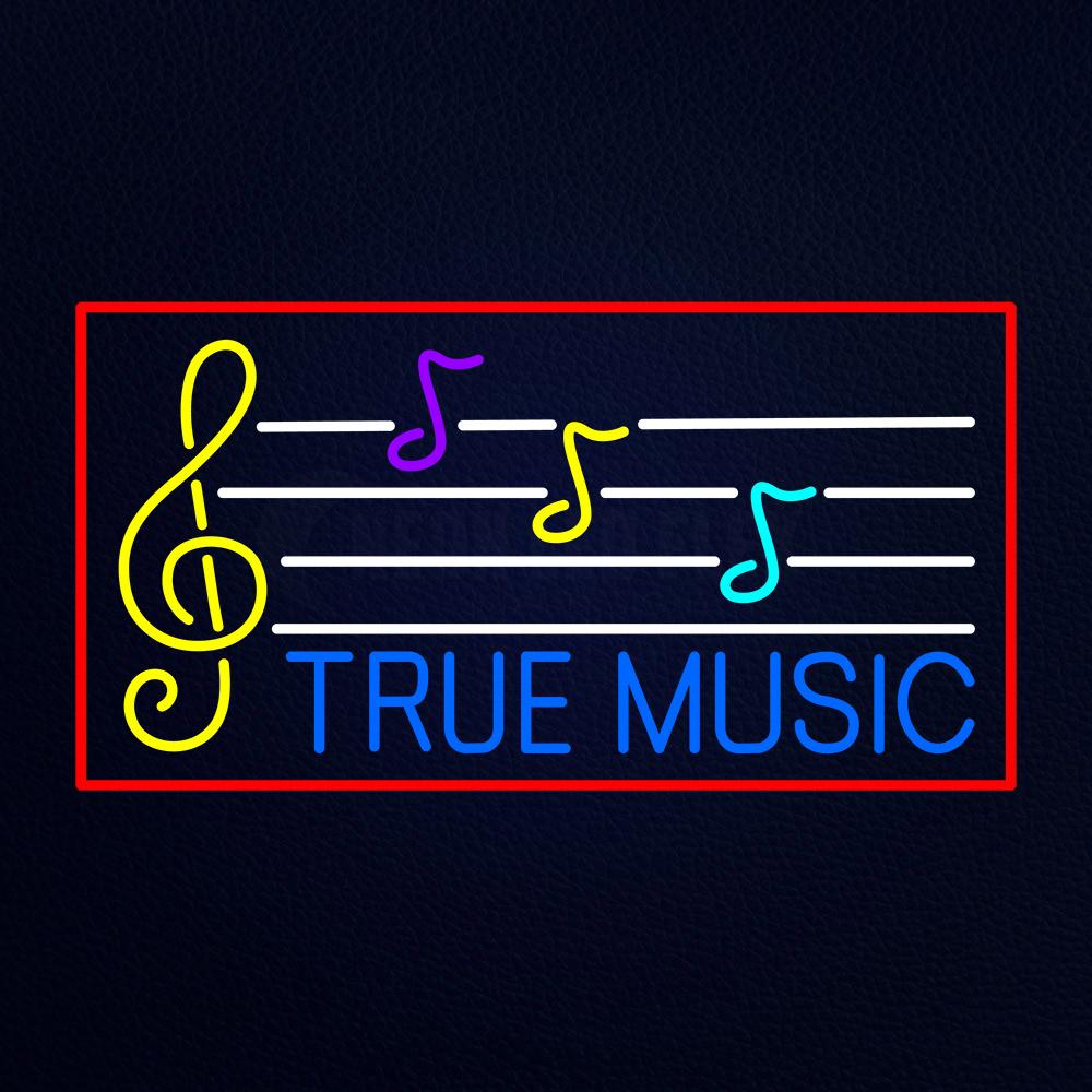 True Music Red Border Neon Flex Sign