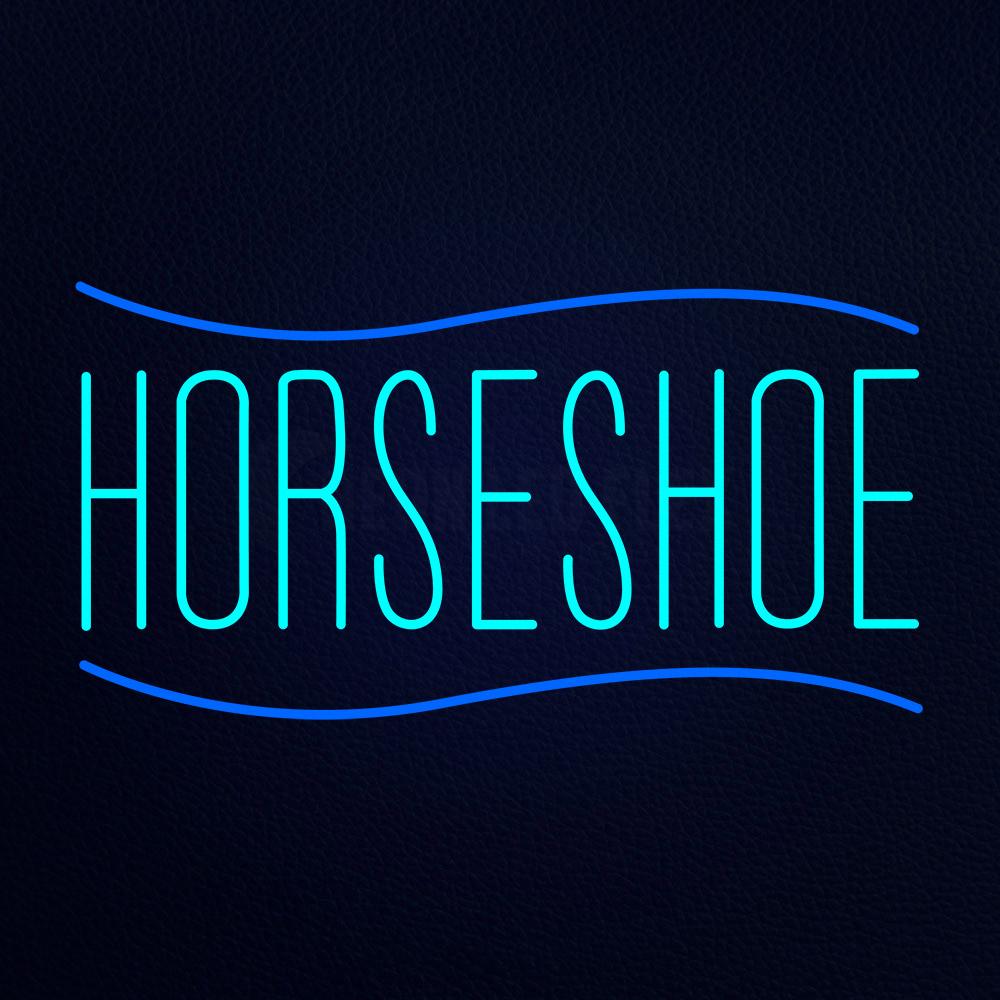 Turquoise Horseshoe Neon Flex Sign